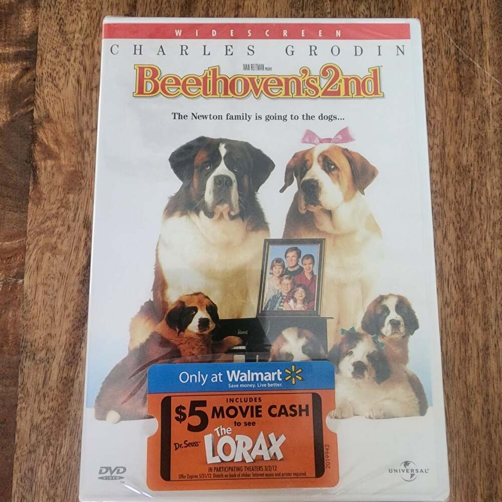 Beethoven's 2nd DVD Widescreen Charles Grodin PG Universal Walmart New Sealed